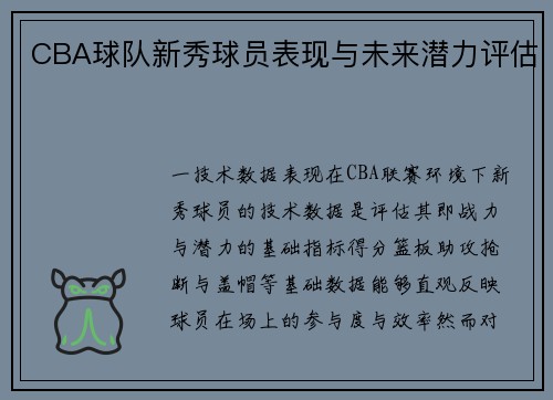 CBA球队新秀球员表现与未来潜力评估